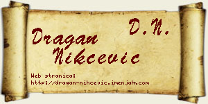 Dragan Nikčević vizit kartica